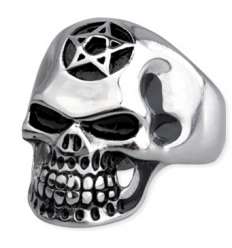 Anillo Calavera Pentagram Acero