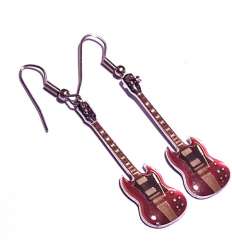 Pendientes Guitarra Roja ACDC (par)