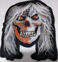 Parche CALAVERA Pentagrama Bordado