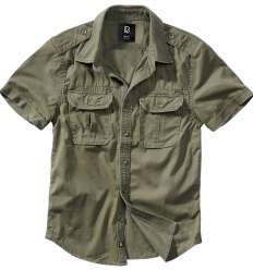 Camisa Vintage Oliva Manga Corta BRANDIT 2