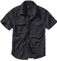 Camisa Vintage Negra Manga Corta BRANDIT 2