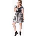 Vestido HEART TO HEART Rayas Blanco negro