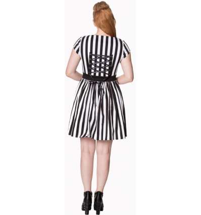 Vestido HEART TO HEART Rayas Blanco negro