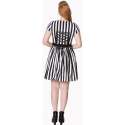 Vestido HEART TO HEART Rayas Blanco negro