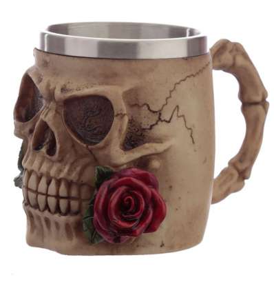 Jarra Calavera con Rosa