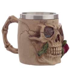 Jarra Calavera con Rosa 2