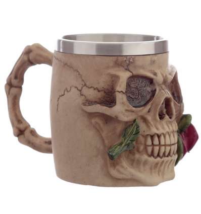 Jarra Calavera con Rosa