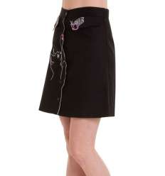 Falda Gato Negro Mariposas