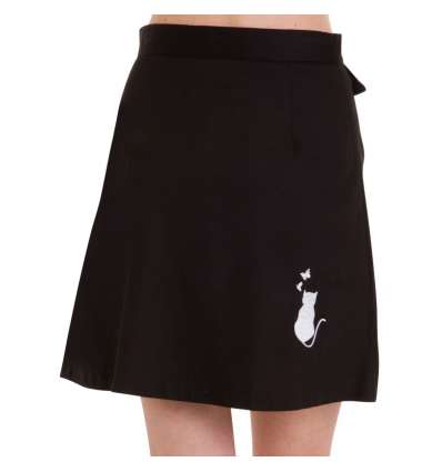 Falda Gato Negro Mariposas