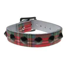 Muñequera cono negro 1 fila escocesa