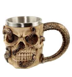 Jarra Calavera con Pulpo Bronce