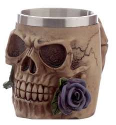 Jarra Calavera con Rosa Morada