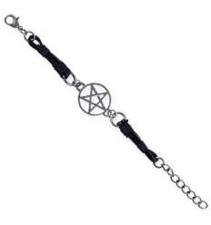 Pulsera Cuero con Pentagrama
