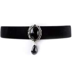 Gargantilla Gótica Black Velvet Piedra