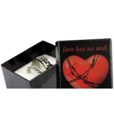 Cajita con Anillos Love Has No End Acero (par) 2