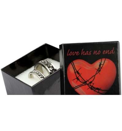 Cajita con Anillos Love Has No End Acero (par)