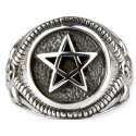 Anillo Pentagrama Cabra Plata