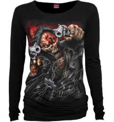 Camiseta Five Finger Death Punch ASSASSIN Chica  Spiral Manga larga
