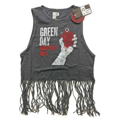 Camiseta GREEN DAY - Vintage American Idiot Tirantes Flecos