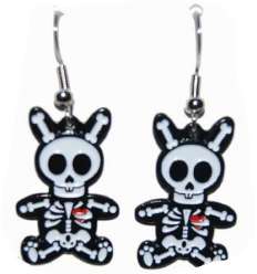 Pendientes Esqueleto Conejo Par
