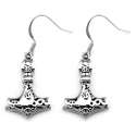 Pendientes Martillo Thor Simbolos Celtas Acero (par)