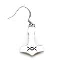 Pendientes Martillo Thor Simbolos Celtas Acero (par)