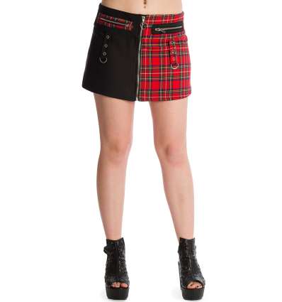 Minifalda Escocesa Roja / Negra