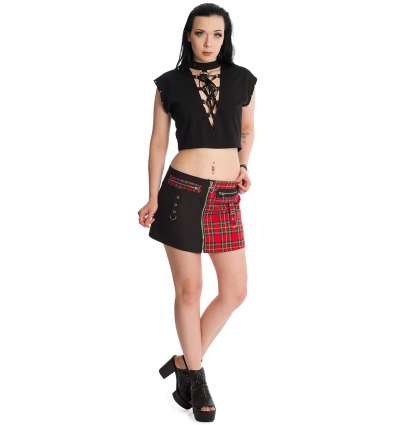 Minifalda Escocesa Roja / Negra