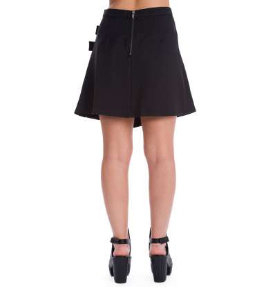 Minifalda Negra Doble Hebilla