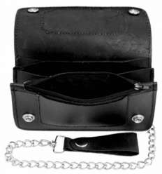 Cartera Biker Cuero lisa tamaño grande 2