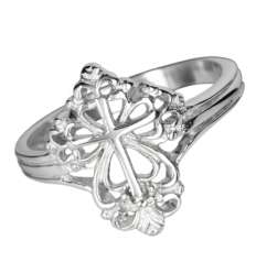 Anillo Cruz Gótica Acero