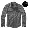 Camisa Vintage Militar Gris Manga Larga BRANDIT