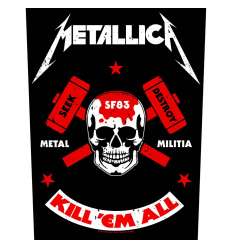 Parche para espalda espaldera METALLICA - Metal Militia