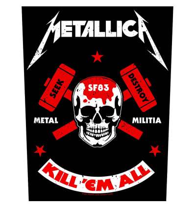 Parche para espalda espaldera METALLICA - Metal Militia