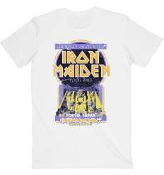 Camiseta IRON MAIDEN - Powerslave Japan Flyer BLANCA