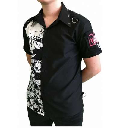Camisa Calaveras en Lateral y Mangas