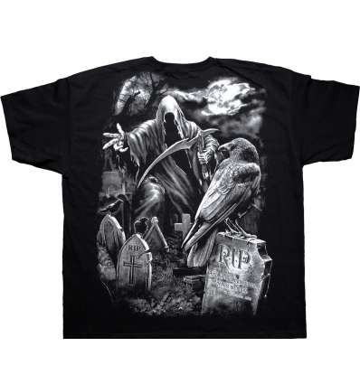 Camiseta CUERVO MUERTE CEMENTERIO