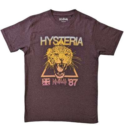 Camiseta DEF LEPPARD - Hysteria Tour 87 MARRÓN
