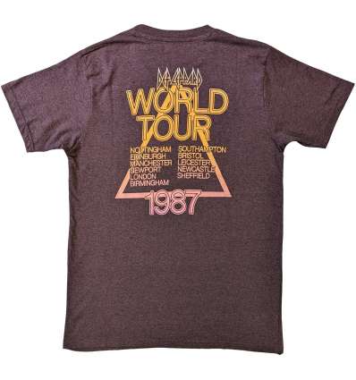 Camiseta DEF LEPPARD - Hysteria Tour 87 MARRÓN