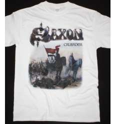 Camiseta SAXON - Crusader Blanca