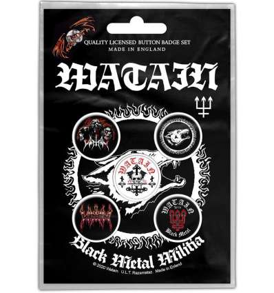 Chapas WATAIN - Black Metal Militia - Set de 5