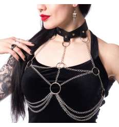 Arnés Gótico para mujer Aros y Cadenas