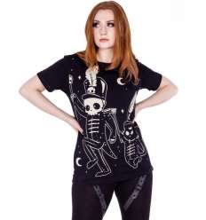 Camiseta Gótica para chica Mooncats Parade Gatos