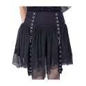 Minifalda Negra Cybele Correas Rejilla
