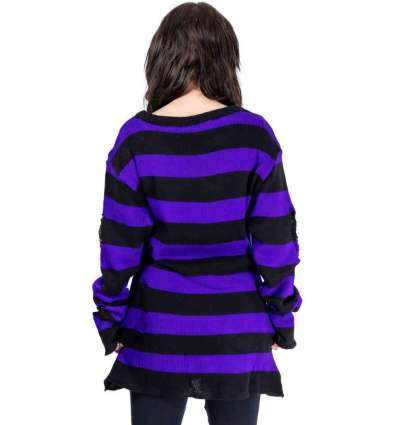 Jersey Gótico para chica ORIANA Morado Negro Jersey Gótico para chica ORIANA Morado Negro