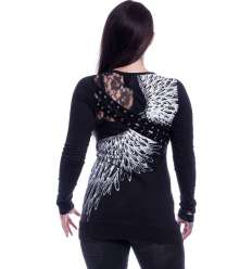 Camiseta Top Gótico para chica ANGEL SHADOW 2