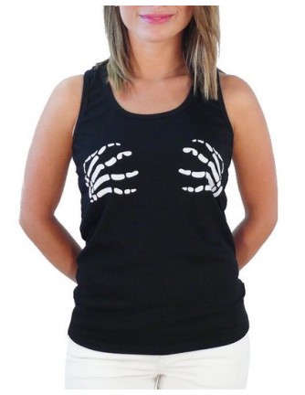Top Camiseta Tirantes Manos Esqueleto