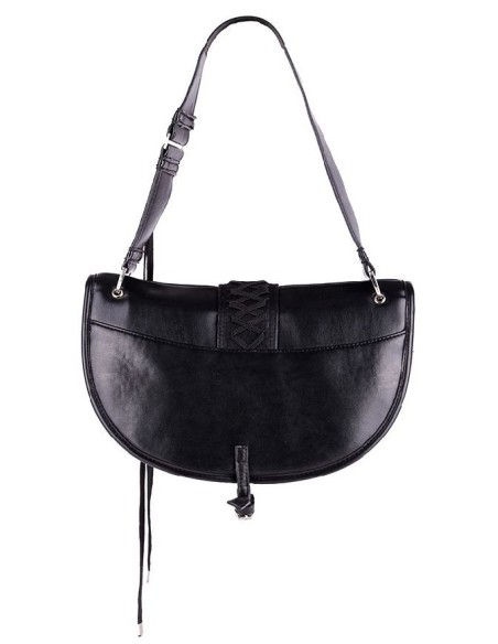 Bolso Estilo Biker Rock Con Cinta y cremalleras