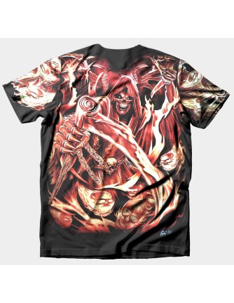 Camiseta Reaper Flames Skulls Full Print 2