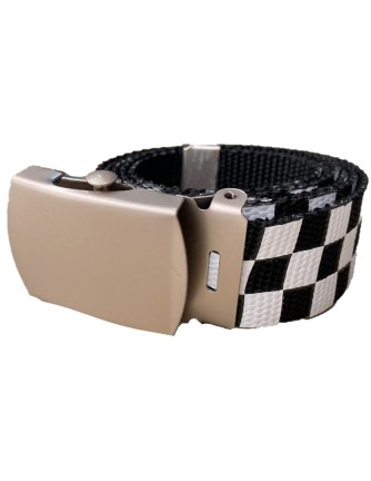 Cinturón de tela Ska Blanco y Negro